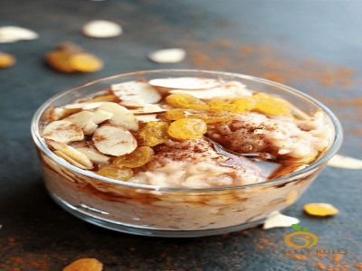 Rice Pudding With Banana And Nuts