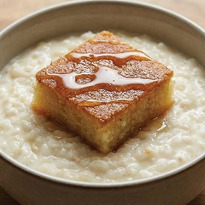 Rice Pudding with Basbousa