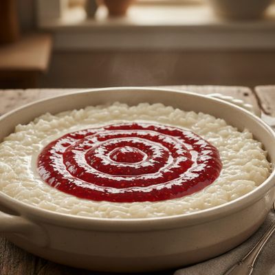 Rice Pudding With Plain Jam