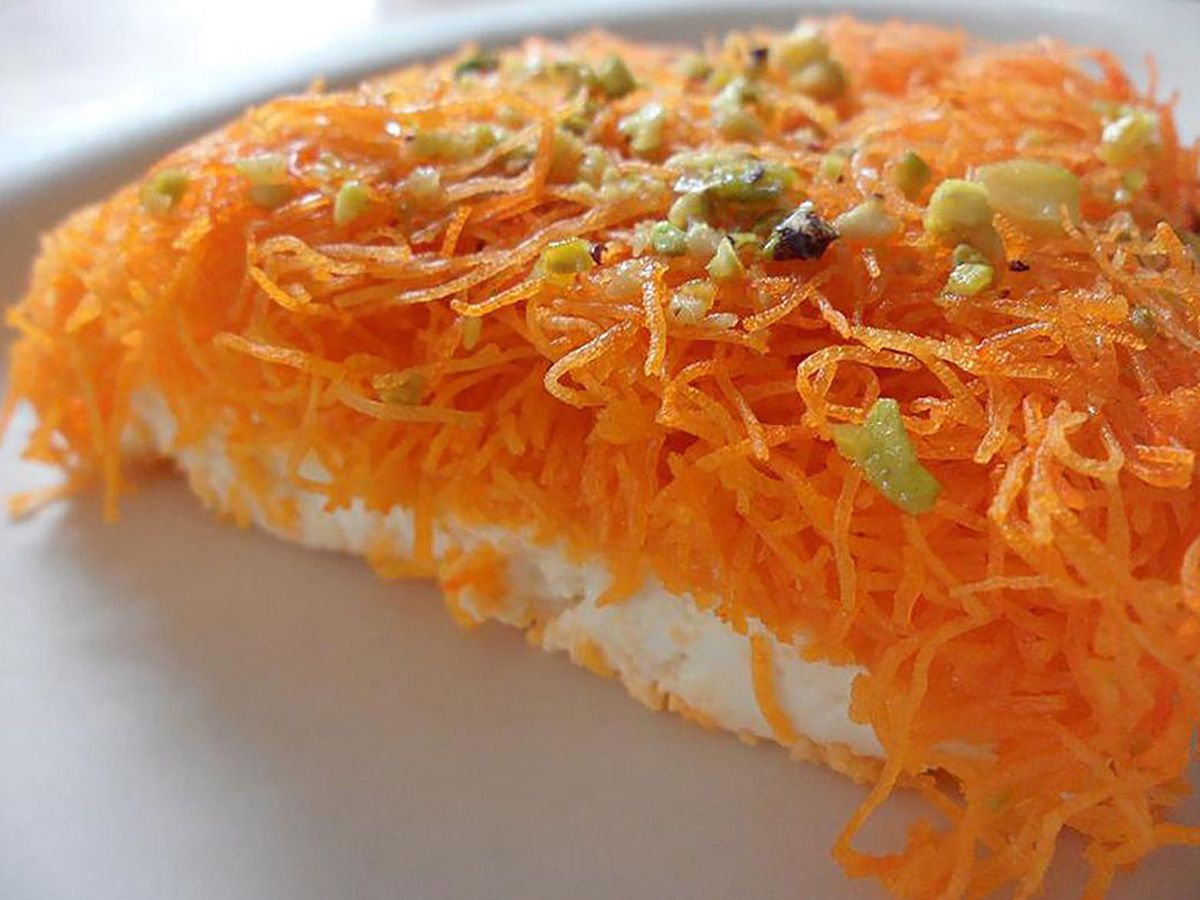 Rice pudding kunafa