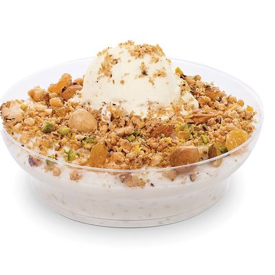 Rice pudding with ice