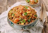 Rice With Fried Shrimp