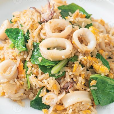 Rice with squid