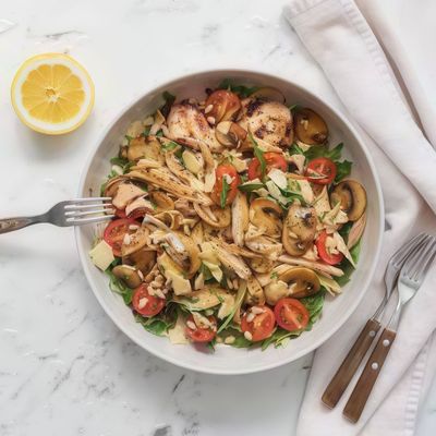 Roasted Chicken With Mushroom Salad