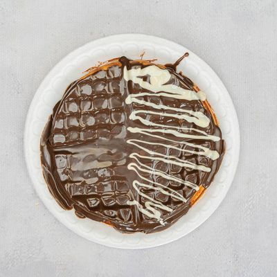 Waffle Nutella half and half white