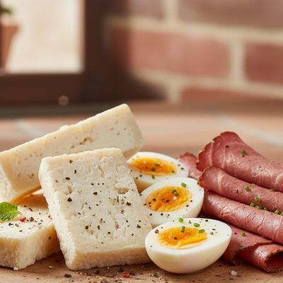 Roumi With Boiled Eggs And Pastrami