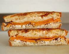 Roumi cheese and potatoes sandwich