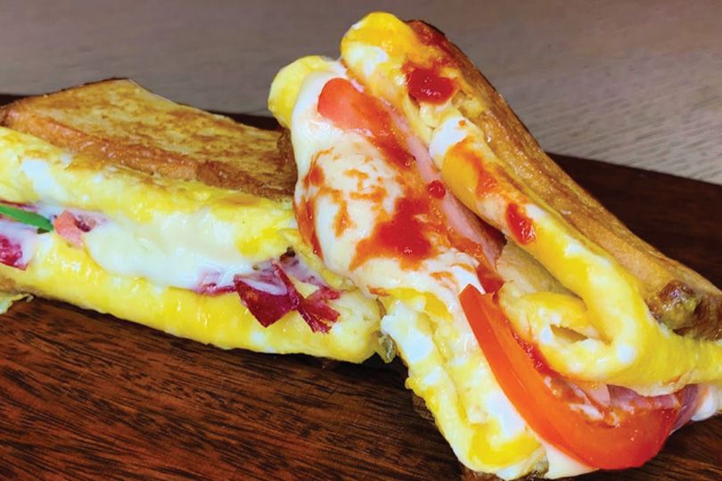 Salami Toast Omelette