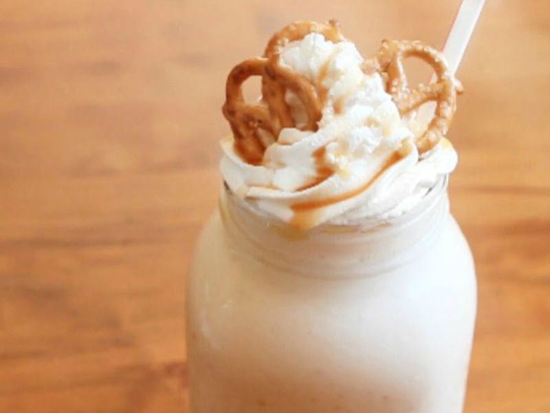 Salted Caramel Pretzel Milkshake