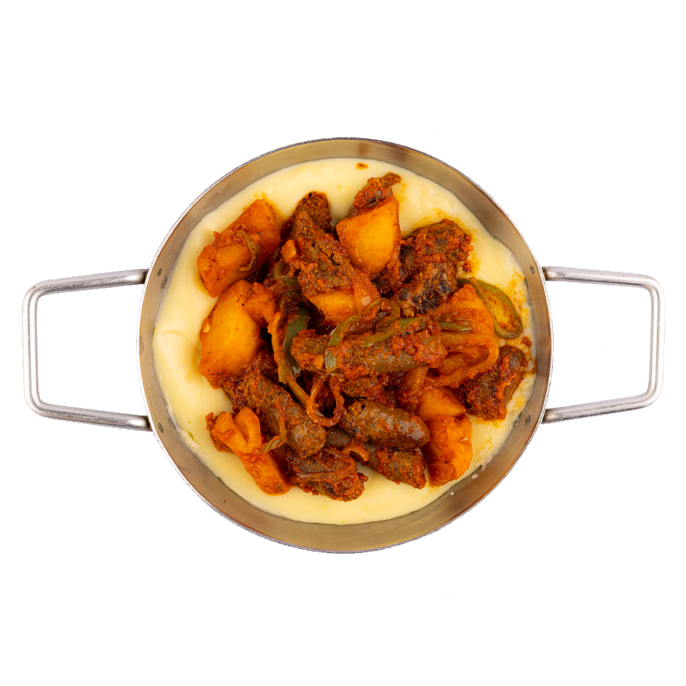 Sausage With Cubed Potatoes And Cheese