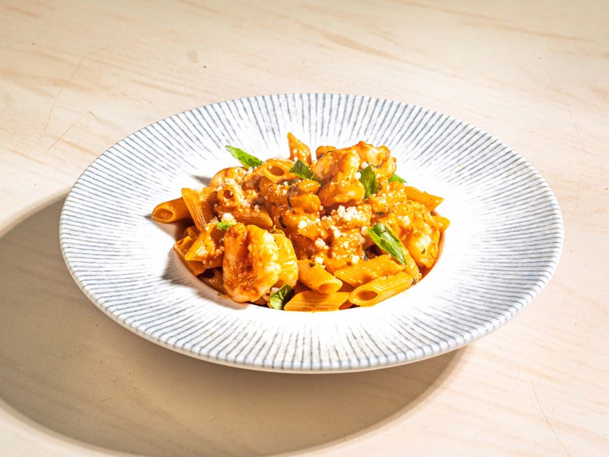 Shrimp pink pasta