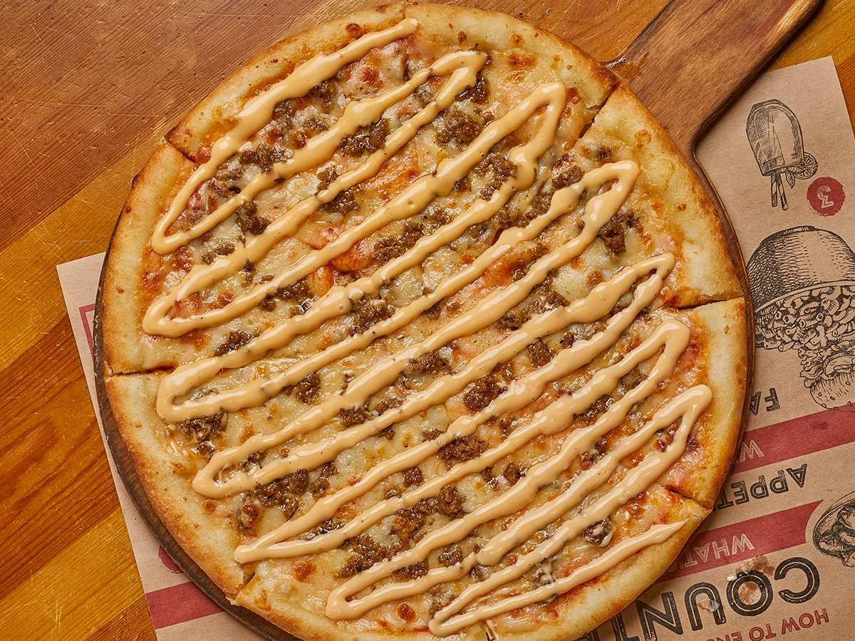 Smahsed Burger Pizza