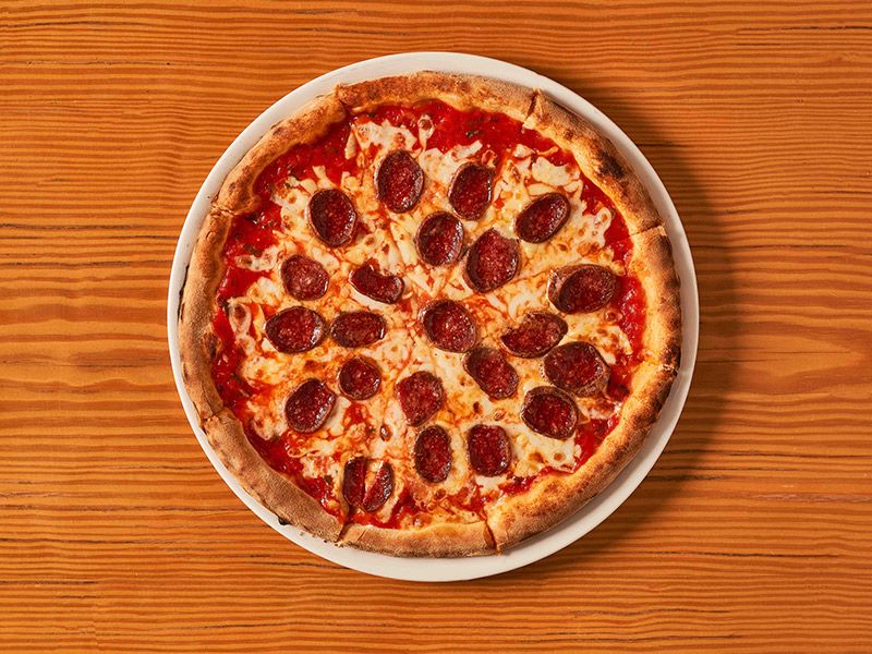 Spiced Turkish Sausage Pizza