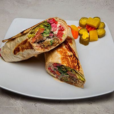 Saj Mix Falafel Potatoes Sandwichtazh