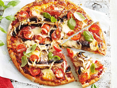 Salami And Mushroom Pizza