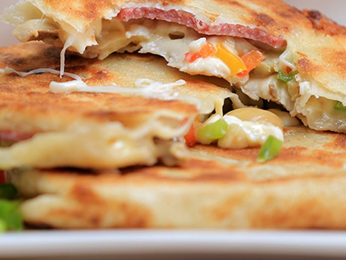 Savory salami pie
