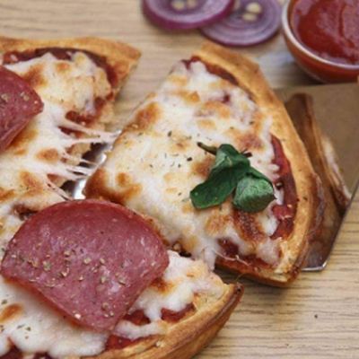 Salami Pizza Waffle