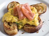 Salmon And Scrambled Eggs Croissant