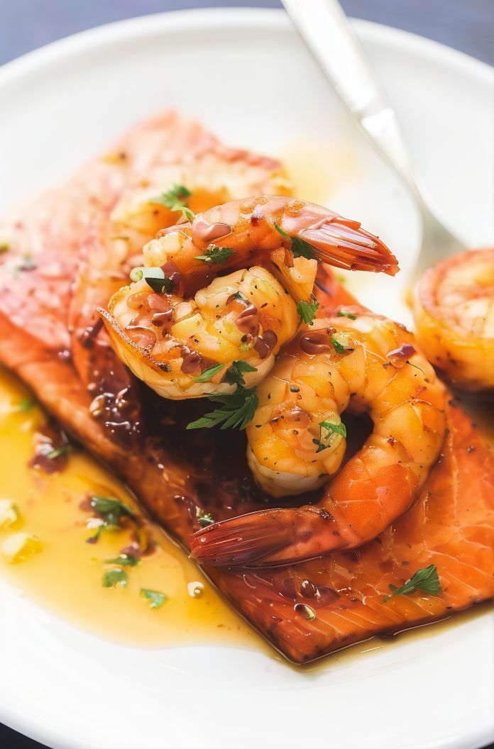 Salmon And Shrimp Platter