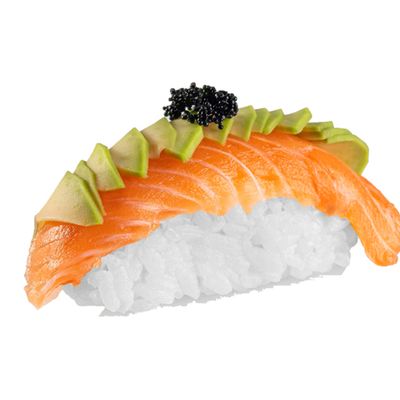 Salmon With Avocado Nigiri