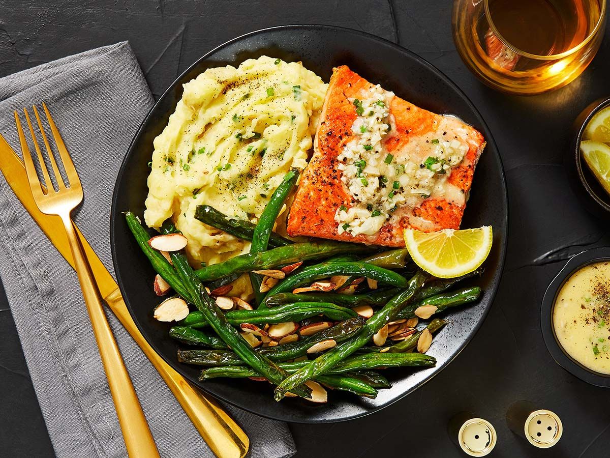Salmon pan seared