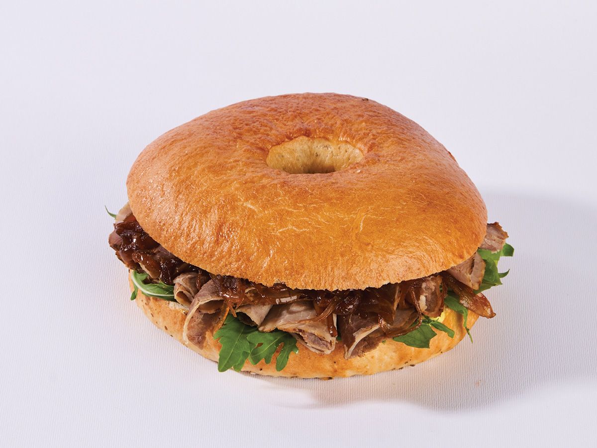 Salted Beef Truffle Bagel