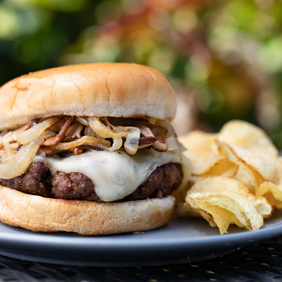 Mushroom Burger Sandwich