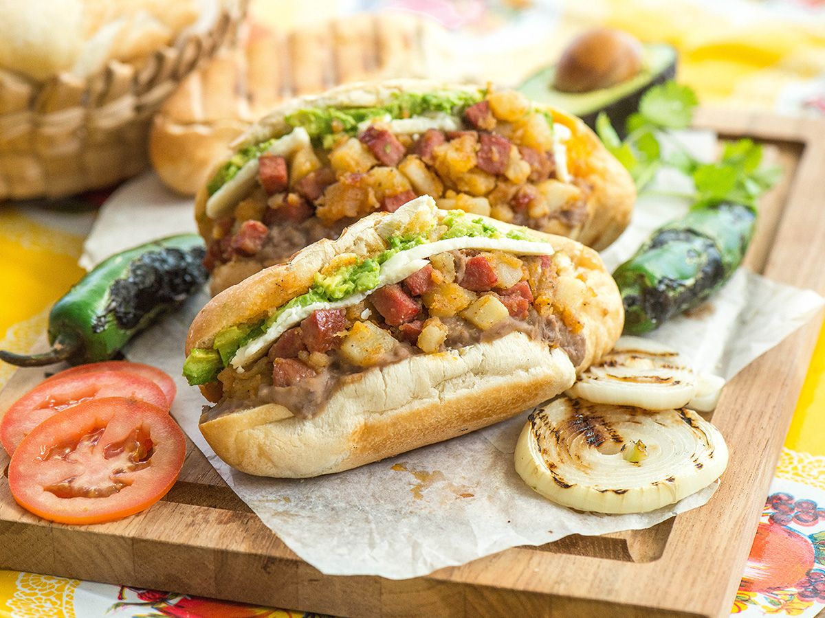 Sausage Potatoes Sandwich