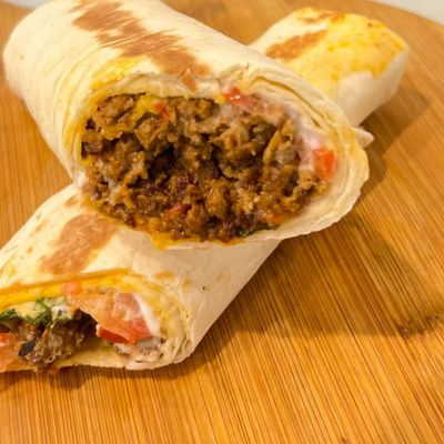 Sausage Saj Sandwich