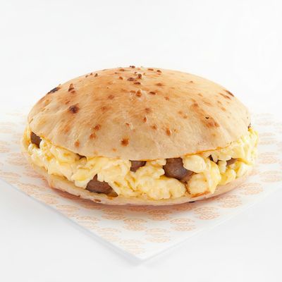 Sausage omelette sandwich
