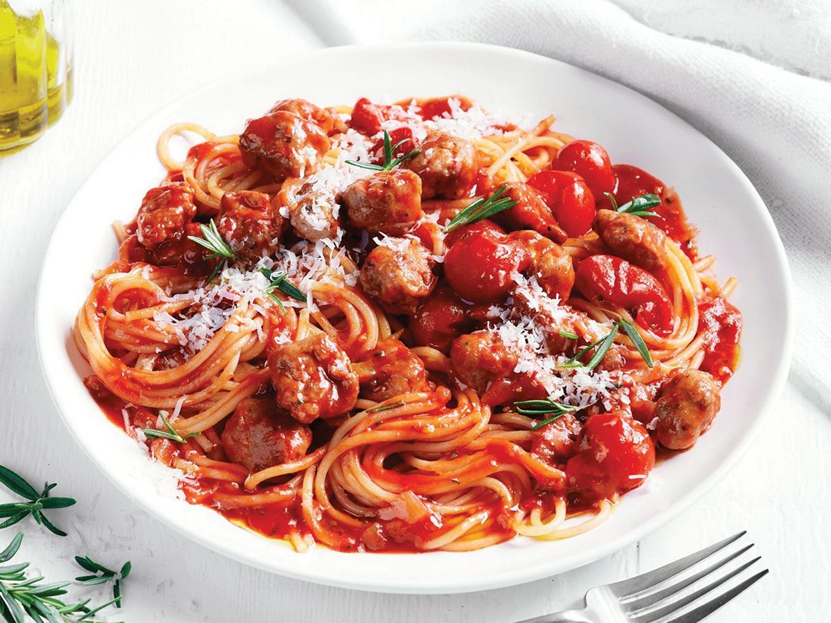 Sausage Spaghetti pasta
