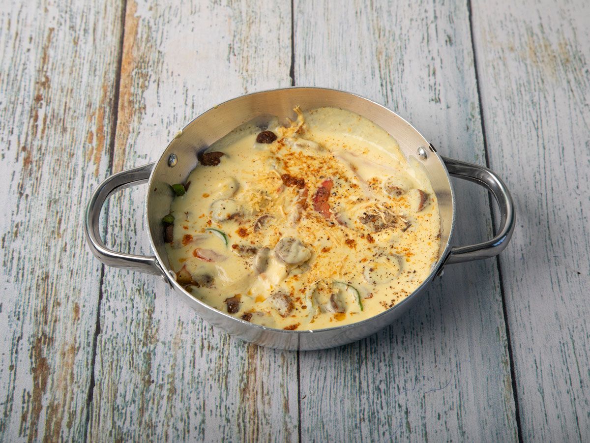 Sausage With Cheese Pan