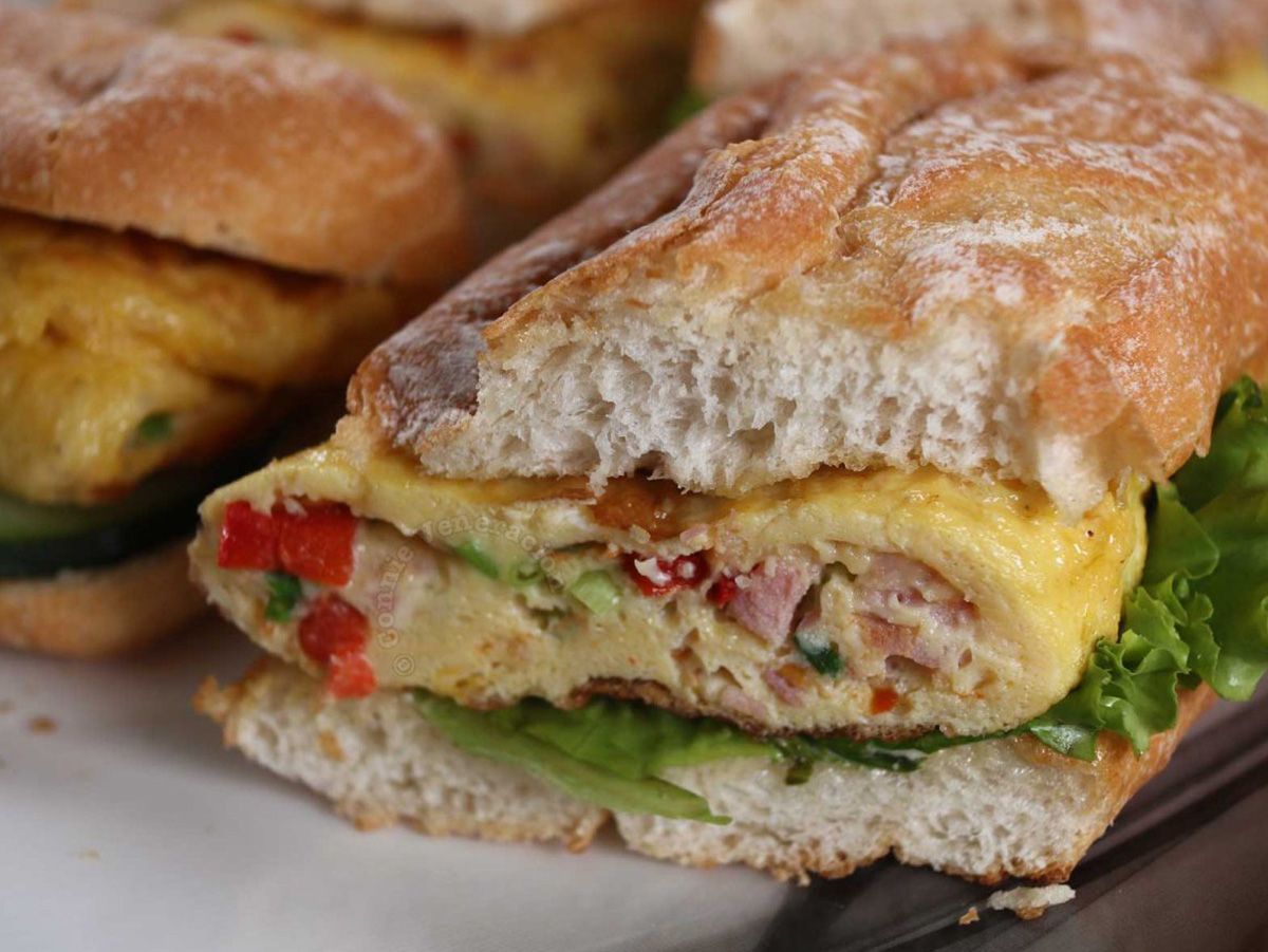 Sausage Omelette Sandwich