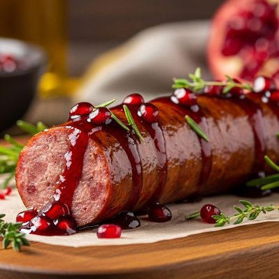Sausage with Pomegranate Molasses
