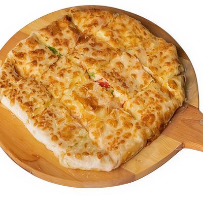 Crispy pie with cheese mix