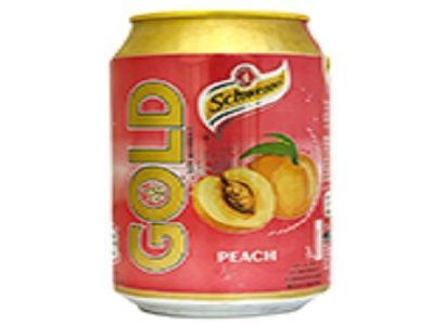 Peach Schweppes Gold Can