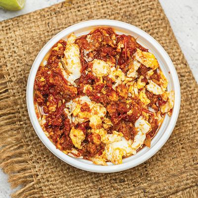 Scrambled Eggs with pastrami
