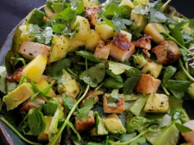 Chicken pineapple and avocado salad