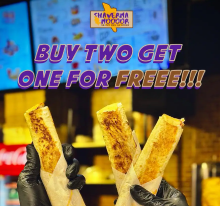 Buy two get one free