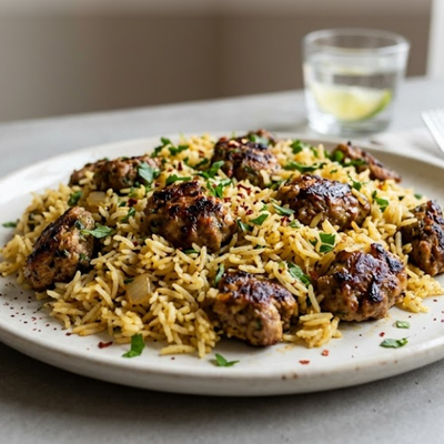 Rice with Kofta