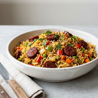 Rice with Oriental Sausage