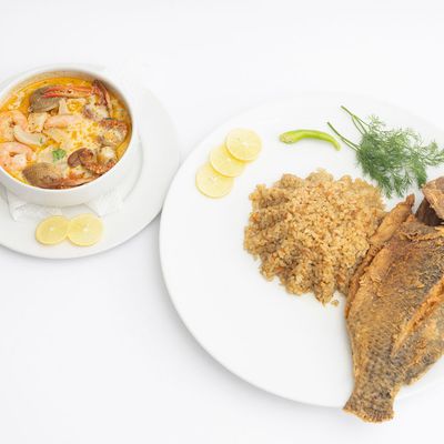 Tilapia Fish With Soup Meal