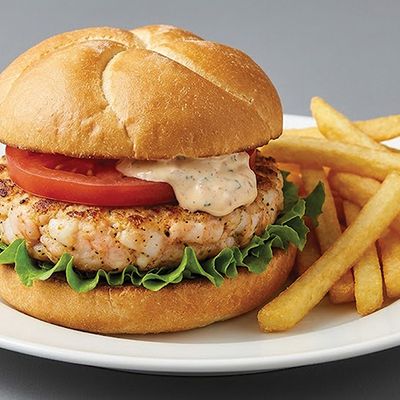 Seafood Burger + Fries