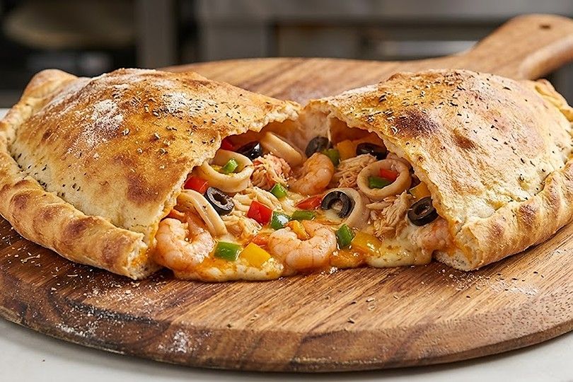 Seafood Calzone Pizza Large