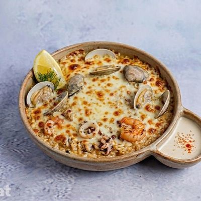 Seafood Mozzarella Rice Tagine