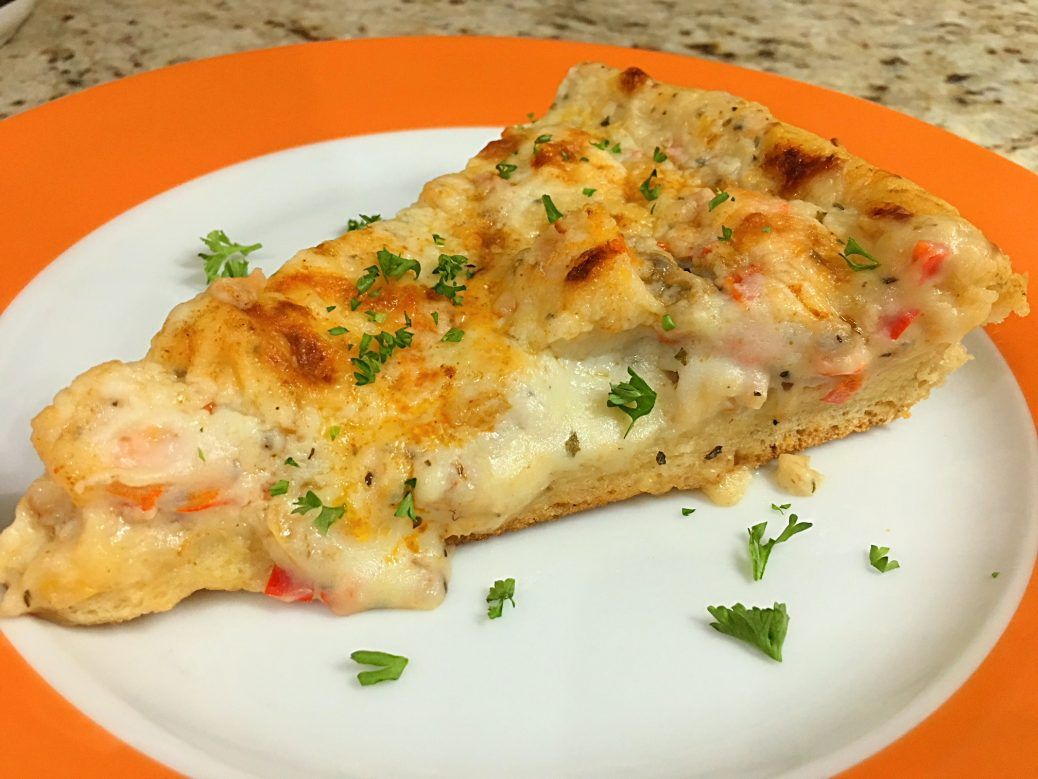 Seafood Oriental pizza