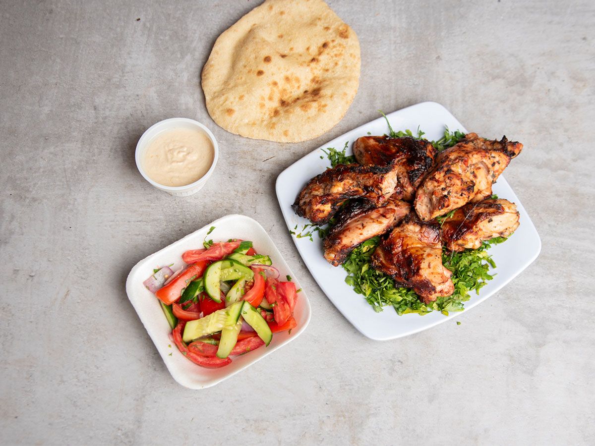 Half Chicken And Salad Meal