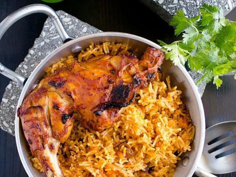 Shambri with red rice kabsa