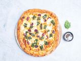 Chevre and Spinach Pizza with Honey