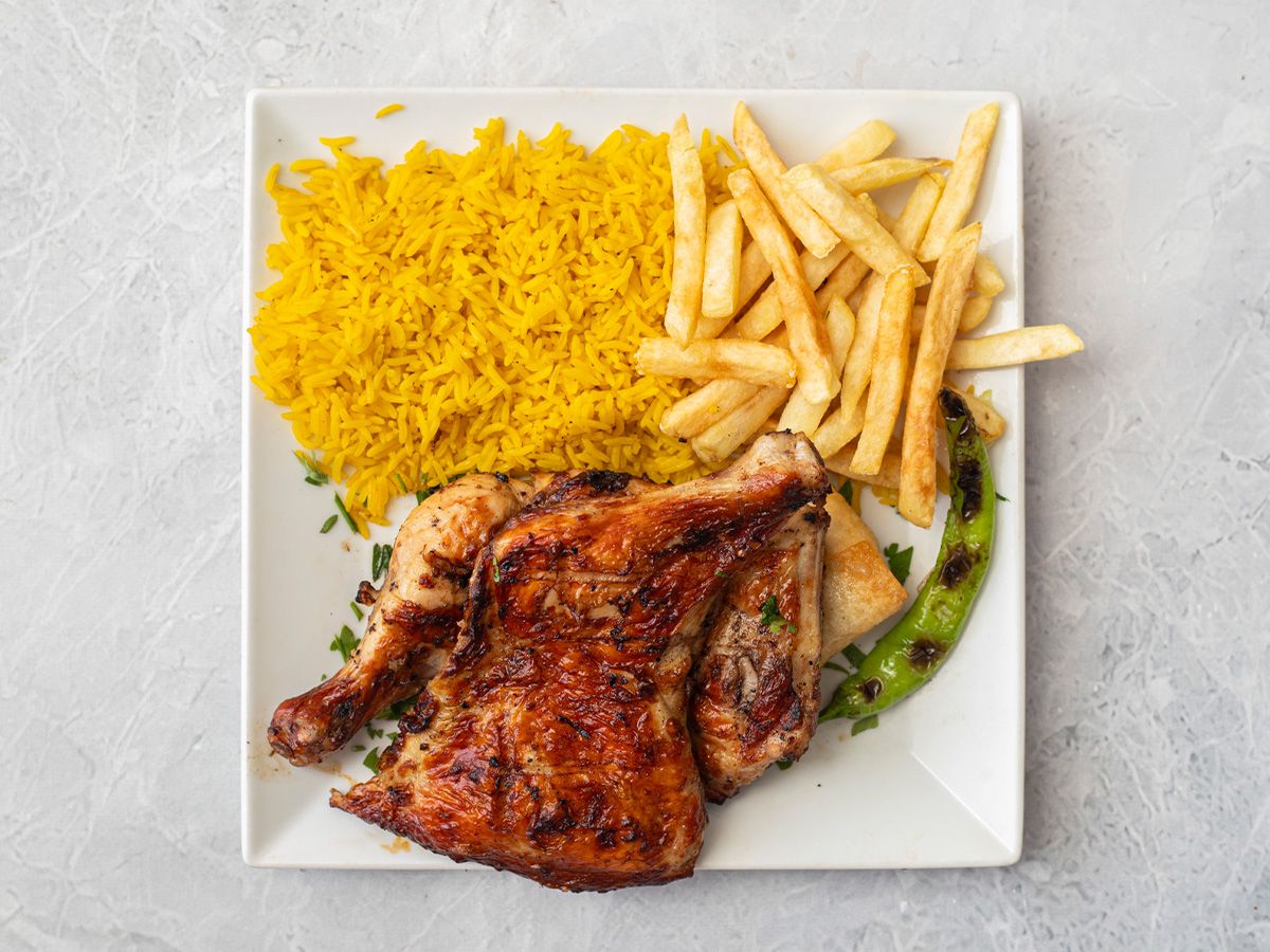 Half Chicken 2 Thighs grilled or on Charcoal Meal
